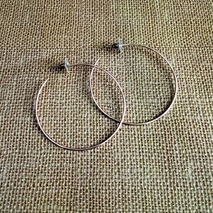 Large rose-gold hoops